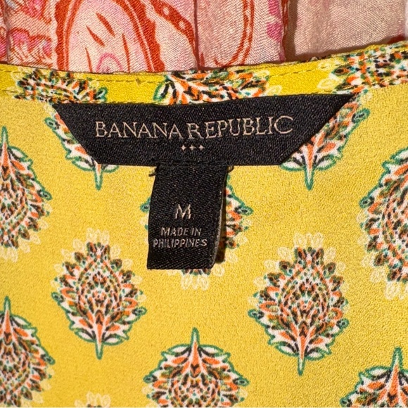 Banana Republic Yellow W/ Decorative Motif Patterned Top - Picture 5 of 6